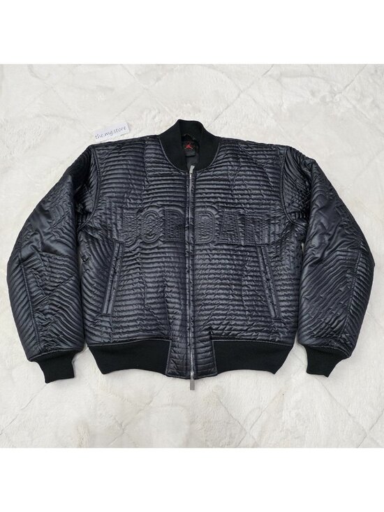 Jordan Other - Jordan Bomber Jacket Full Zip Quilted Down Black Men's Sz L II5314 010 $300